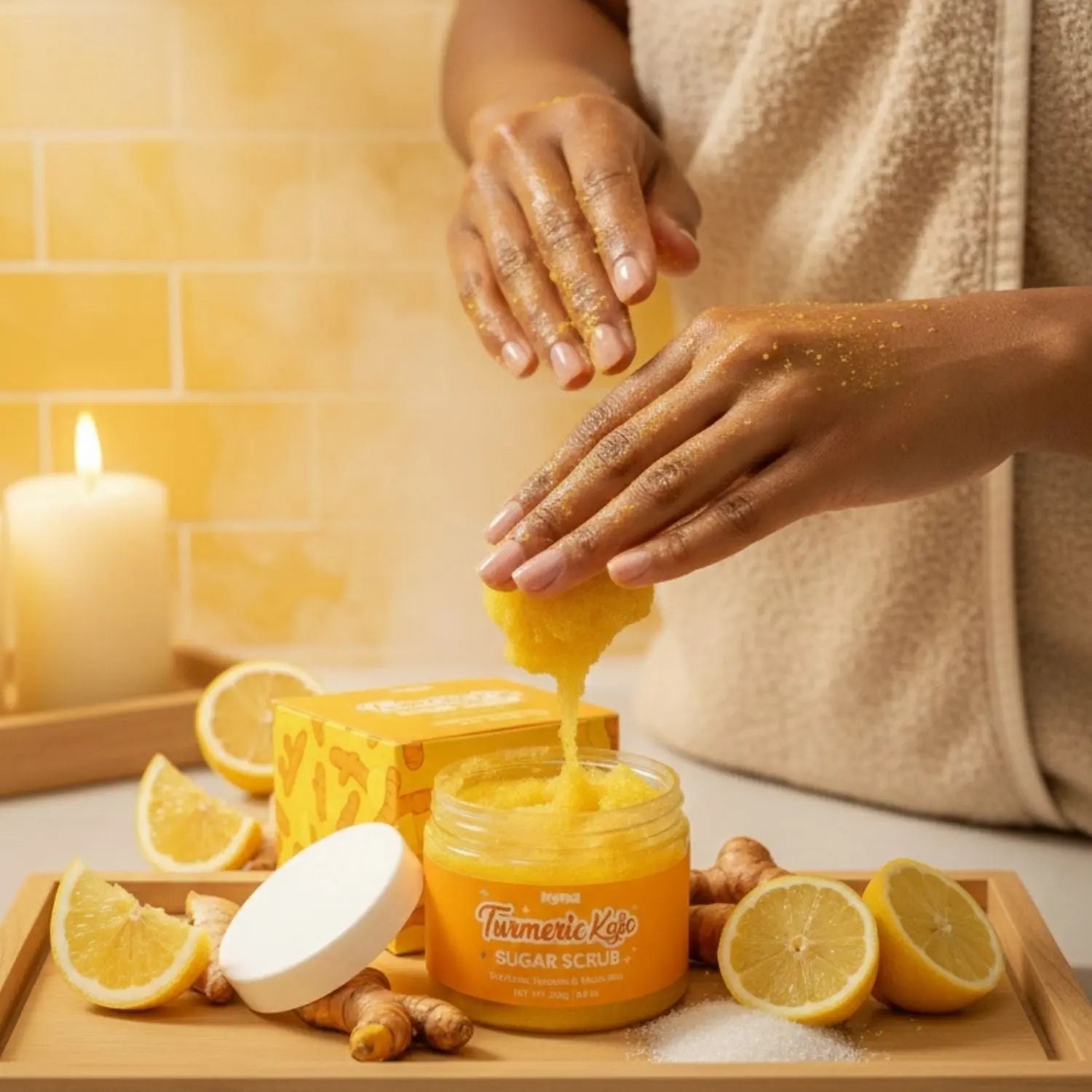 Turmeric Kojic Dark Spot Removal Scrub Kynd Beauty